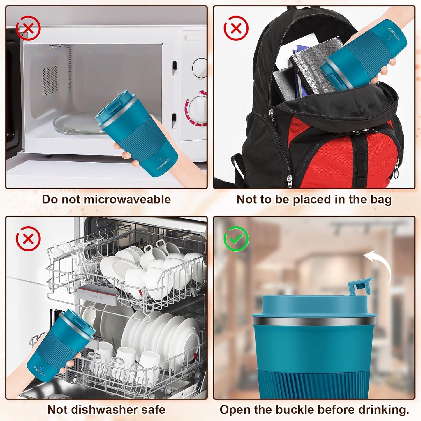 17oz Travel Coffee Mug, Insulated Coffee Cup with Leakproof Lid | 6-Hour Heat Retention, 360°Leak proof, Vacuum Stainless Steel Double Walled, BPA-free, Reusable And To Go Coffee Mug