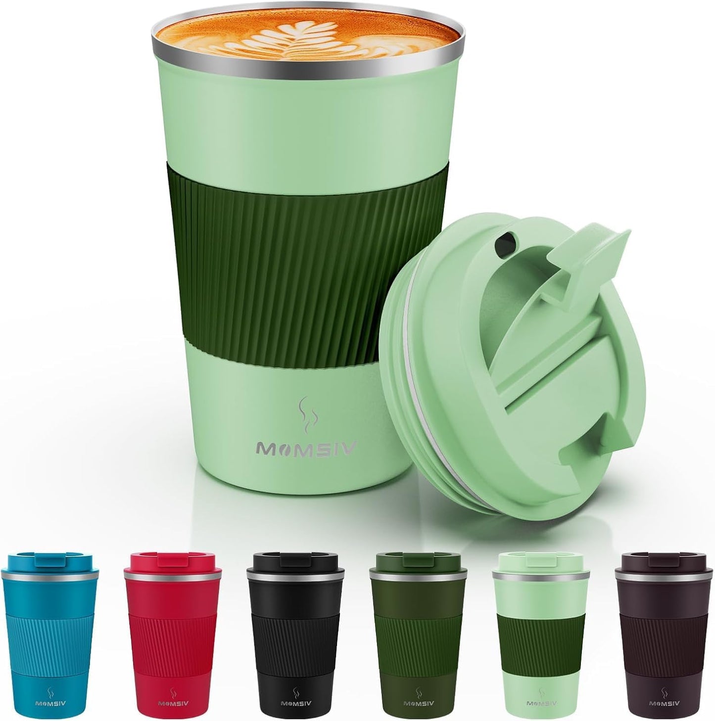 17oz Travel Coffee Mug, Insulated Coffee Cup with Leakproof Lid | 6-Hour Heat Retention, 360°Leak proof, Vacuum Stainless Steel Double Walled, BPA-free, Reusable And To Go Coffee Mug