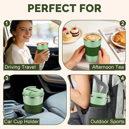 17oz Travel Coffee Mug, Insulated Coffee Cup with Leakproof Lid | 6-Hour Heat Retention, 360°Leak proof, Vacuum Stainless Steel Double Walled, BPA-free, Reusable And To Go Coffee Mug