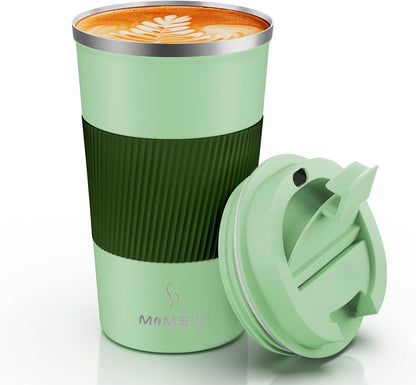 17oz Travel Coffee Mug, Insulated Coffee Cup with Leakproof Lid | 6-Hour Heat Retention, 360°Leak proof, Vacuum Stainless Steel Double Walled, BPA-free, Reusable And To Go Coffee Mug