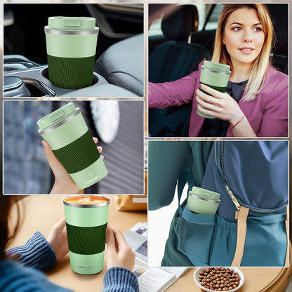17oz Travel Coffee Mug, Insulated Coffee Cup with Leakproof Lid | 6-Hour Heat Retention, 360°Leak proof, Vacuum Stainless Steel Double Walled, BPA-free, Reusable And To Go Coffee Mug