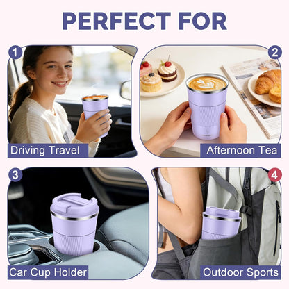 17oz Travel Coffee Mug, Insulated Coffee Cup with Leakproof Lid | 6-Hour Heat Retention, 360°Leak proof, Vacuum Stainless Steel Double Walled, BPA-free, Reusable And To Go Coffee Mug