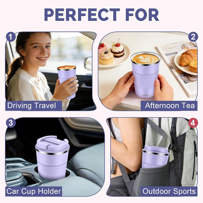 17oz Travel Coffee Mug, Insulated Coffee Cup with Leakproof Lid | 6-Hour Heat Retention, 360°Leak proof, Vacuum Stainless Steel Double Walled, BPA-free, Reusable And To Go Coffee Mug