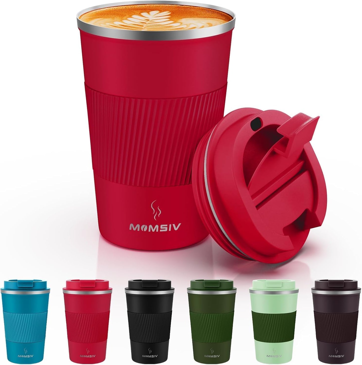 17oz Travel Coffee Mug, Insulated Coffee Cup with Leakproof Lid | 6-Hour Heat Retention, 360°Leak proof, Vacuum Stainless Steel Double Walled, BPA-free, Reusable And To Go Coffee Mug