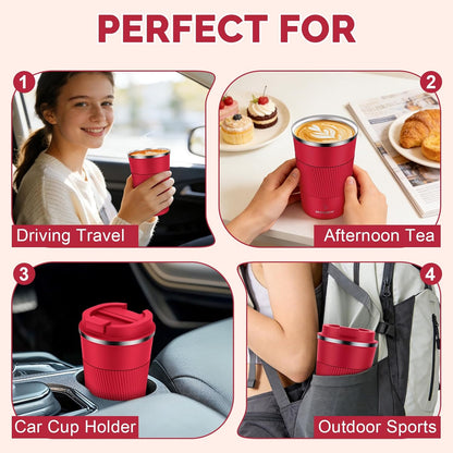 17oz Travel Coffee Mug, Insulated Coffee Cup with Leakproof Lid | 6-Hour Heat Retention, 360°Leak proof, Vacuum Stainless Steel Double Walled, BPA-free, Reusable And To Go Coffee Mug