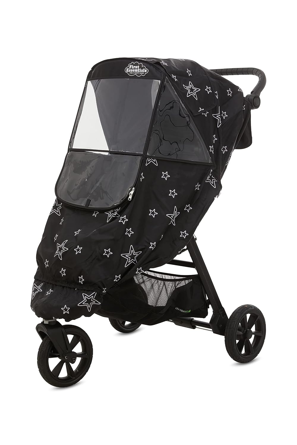Stroller Rain Cover Universal, Baby Travel Weather Shield, Windproof Waterproof, Protect from Dust Snow (Black)