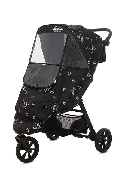 Stroller Rain Cover Universal, Baby Travel Weather Shield, Windproof Waterproof, Protect from Dust Snow (Black)