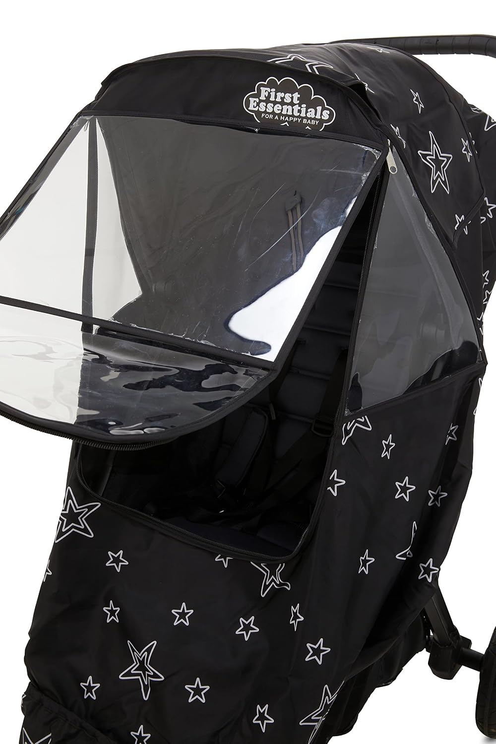 Stroller Rain Cover Universal, Baby Travel Weather Shield, Windproof Waterproof, Protect from Dust Snow (Black)