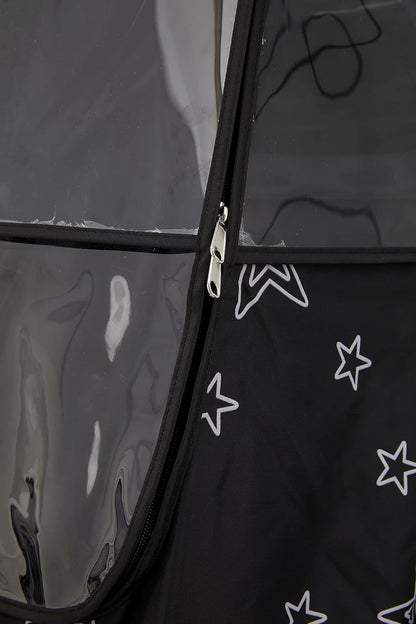 Stroller Rain Cover Universal, Baby Travel Weather Shield, Windproof Waterproof, Protect from Dust Snow (Black)
