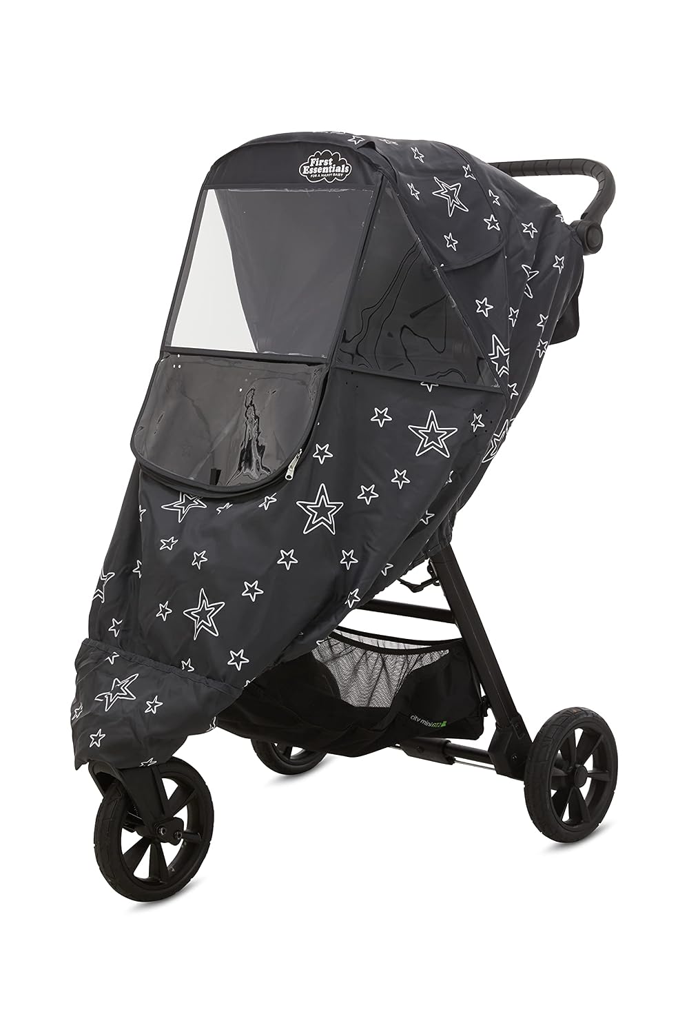 Stroller Rain Cover Universal, Baby Travel Weather Shield, Windproof Waterproof, Protect from Dust Snow (Black)