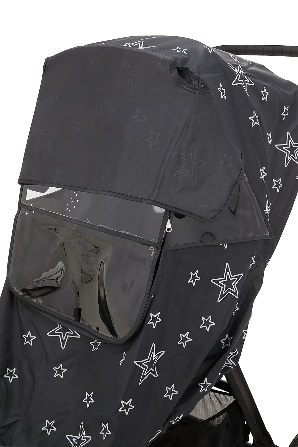 Stroller Rain Cover Universal, Baby Travel Weather Shield, Windproof Waterproof, Protect from Dust Snow (Black)