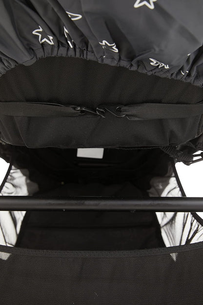 Stroller Rain Cover Universal, Baby Travel Weather Shield, Windproof Waterproof, Protect from Dust Snow (Black)