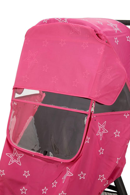 Stroller Rain Cover Universal, Baby Travel Weather Shield, Windproof Waterproof, Protect from Dust Snow (Black)