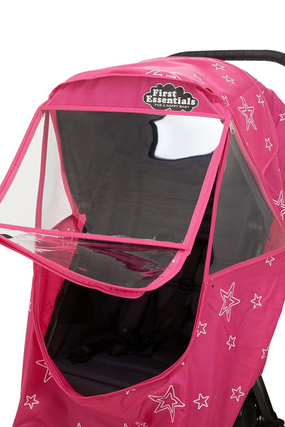 Stroller Rain Cover Universal, Baby Travel Weather Shield, Windproof Waterproof, Protect from Dust Snow (Black)