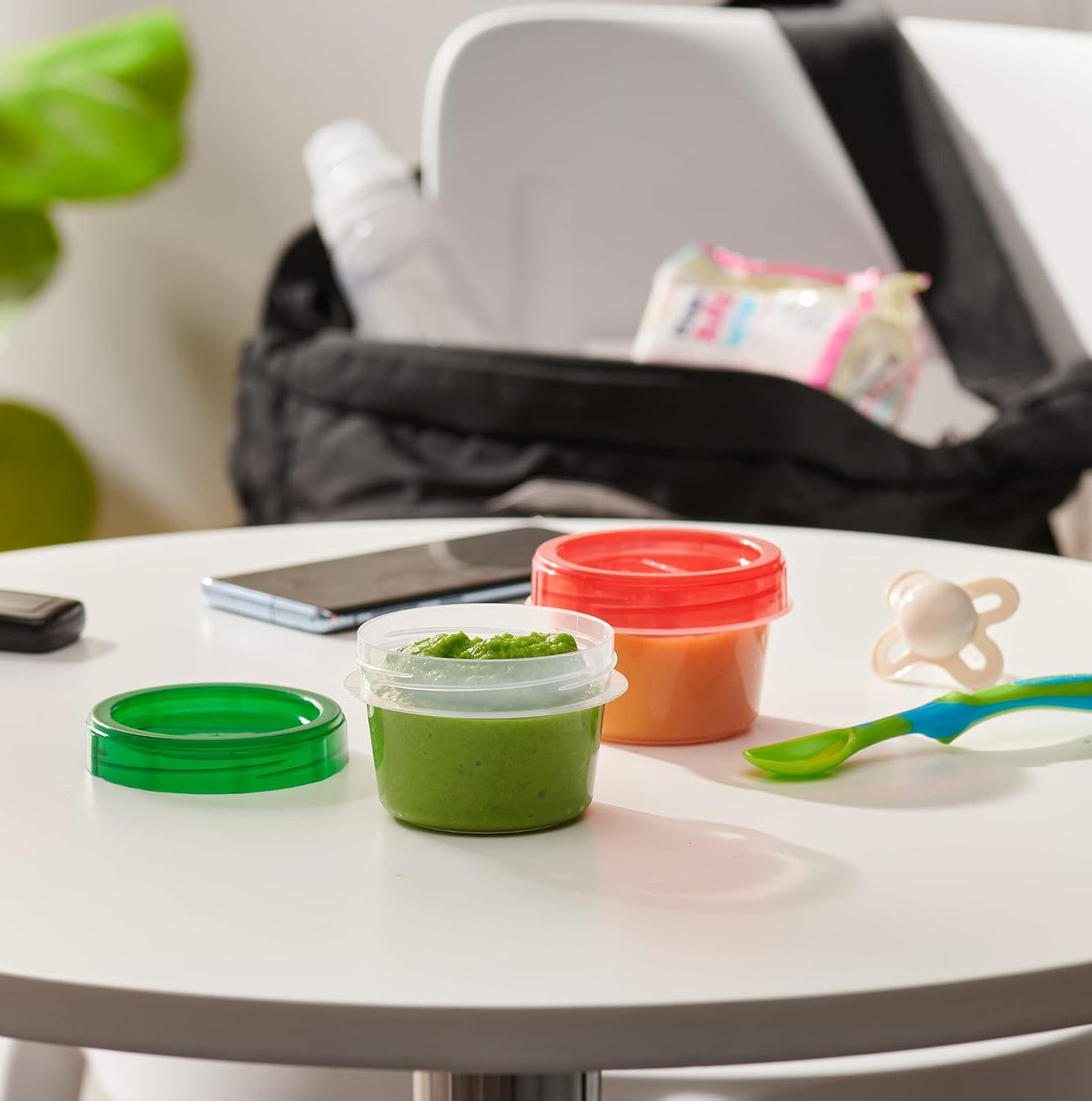 Twist Top Food Storage Containers 8 oz Plastic 12 Pack