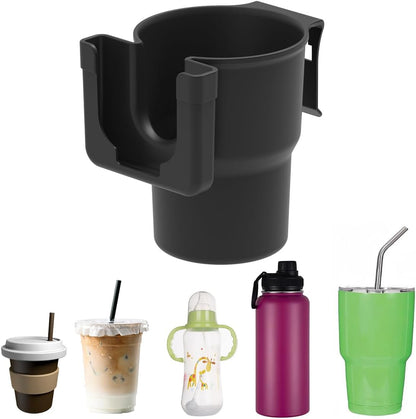Portable Grocery Cart Cup Holder with Phone Holder - Drink Carrier for Hanging Coffee Cup Water Bottle