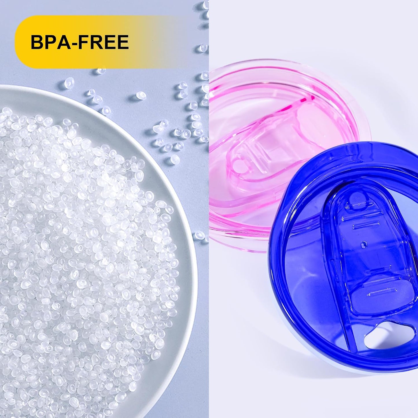 10 Pcs 20 oz Tumbler Lid Plastic Skinny Tumbler Lid Replacement Splash Resistant 20 oz Silicone Sliding Skinny Tumbler Lids, BPA Free, Straw Friendly, Multi-Colored