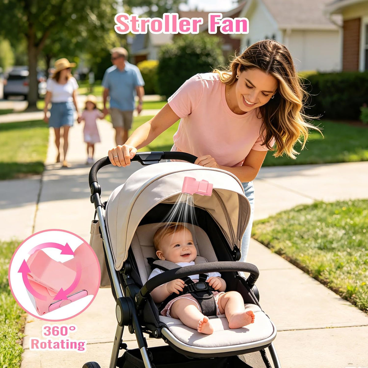 Clip-On Portable Fan Rechargeable Personal Handheld Mini Fan with LED Display Stroller Fan 360° Rotatable Small Bladeless Fan Clip on for Shirt 6-Speed For Outdoor & Travel & Office