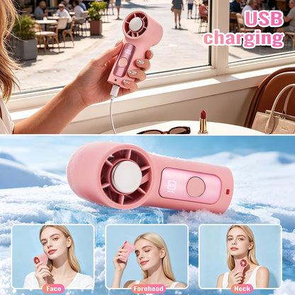 Clip-On Portable Fan Rechargeable Personal Handheld Mini Fan with LED Display Stroller Fan 360° Rotatable Small Bladeless Fan Clip on for Shirt 6-Speed For Outdoor & Travel & Office