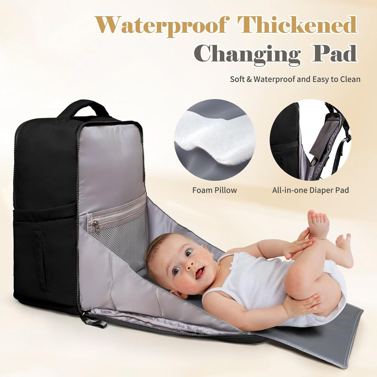 Diaper Bag with Changing Station Large Diaper Backpack Baby Bag