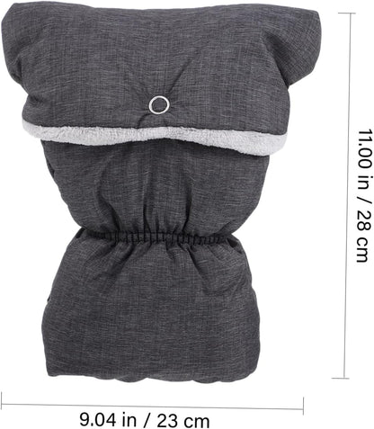 1pair Stroller Gloves Hand Muffs for Cold Weather Deep Mittens Elastic Band Three Layers of Stroller Accessories for Fall and