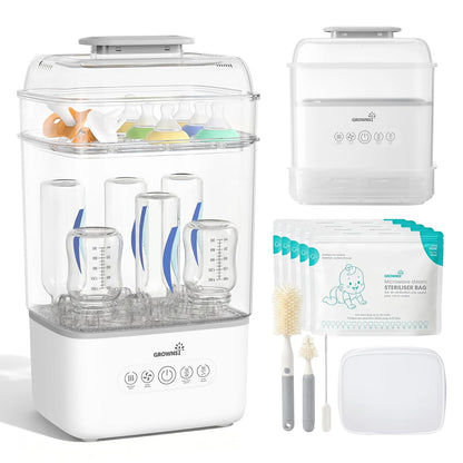 Space Saving Baby Bottle Sterilizer and Dryer with Travel Set