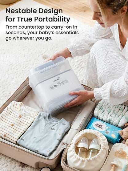 Space Saving Baby Bottle Sterilizer and Dryer with Travel Set