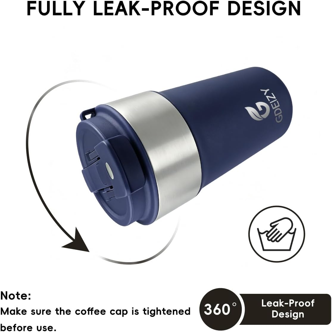 Insulated Travel Coffee Mug, 17oz Stainless Steel Leakproof Flip Straw Cup | Insulated Travel Coffee Mug, 17oz Stainless Steel Leakproof Flip Straw Cup