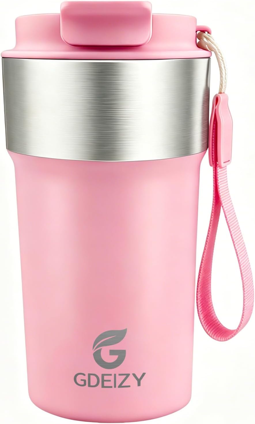 Insulated Travel Coffee Mug, 17oz Stainless Steel Leakproof Flip Straw Cup | Insulated Travel Coffee Mug, 17oz Stainless Steel Leakproof Flip Straw Cup