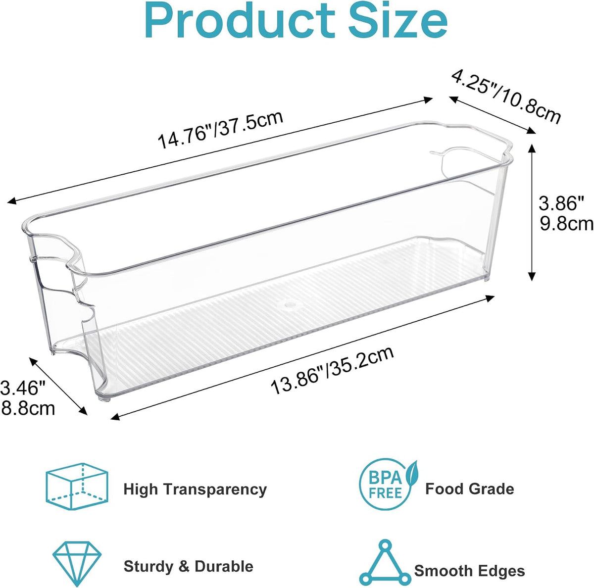 4Pcs Clear Breastmilk Storage Bags Container in Freezer Fridge