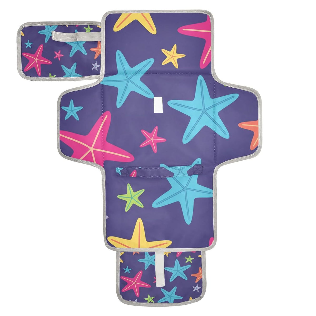 Colorful Starfish Design Portable Diaper Changing Pad for Beach