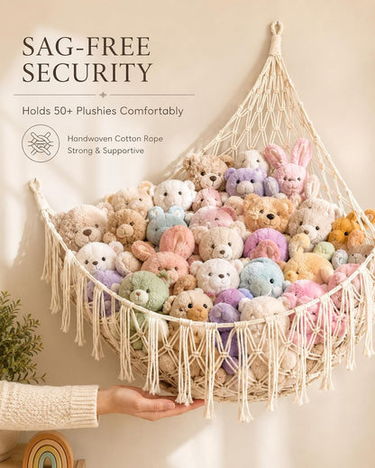 3 Pack Stuffed Animal Net Hammock Toy Storage Organizer