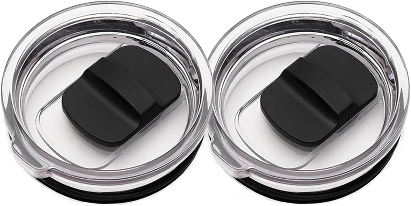 30oz Tumbler Lid, Replacement Lids Compatible for YETI 30 oz Tumbler, 14 oz Mug and 35 oz Straw Mug- Replacement Slide/Cover Magnetic Slider Switch,2Pcs Black