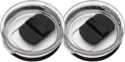 30oz Tumbler Lid, Replacement Lids Compatible for YETI 30 oz Tumbler, 14 oz Mug and 35 oz Straw Mug- Replacement Slide/Cover Magnetic Slider Switch,2Pcs Black