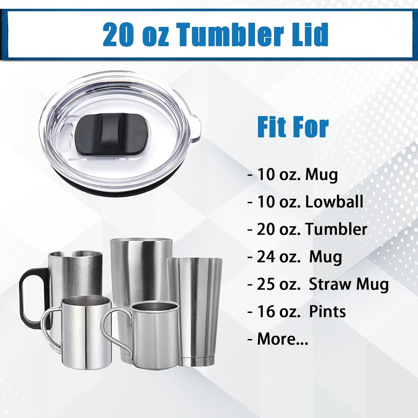 30oz Tumbler Lid, Replacement Lids Compatible for YETI 30 oz Tumbler, 14 oz Mug and 35 oz Straw Mug- Replacement Slide/Cover Magnetic Slider Switch,2Pcs Black