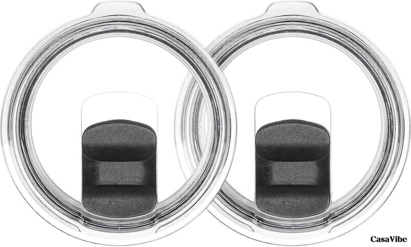 30oz Tumbler Lid, Replacement Lids Compatible for YETI 30 oz Tumbler, 14 oz Mug and 35 oz Straw Mug- Replacement Slide/Cover Magnetic Slider Switch,2Pcs Black