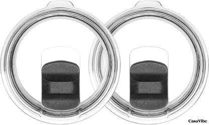 30oz Tumbler Lid, Replacement Lids Compatible for YETI 30 oz Tumbler, 14 oz Mug and 35 oz Straw Mug- Replacement Slide/Cover Magnetic Slider Switch,2Pcs Black