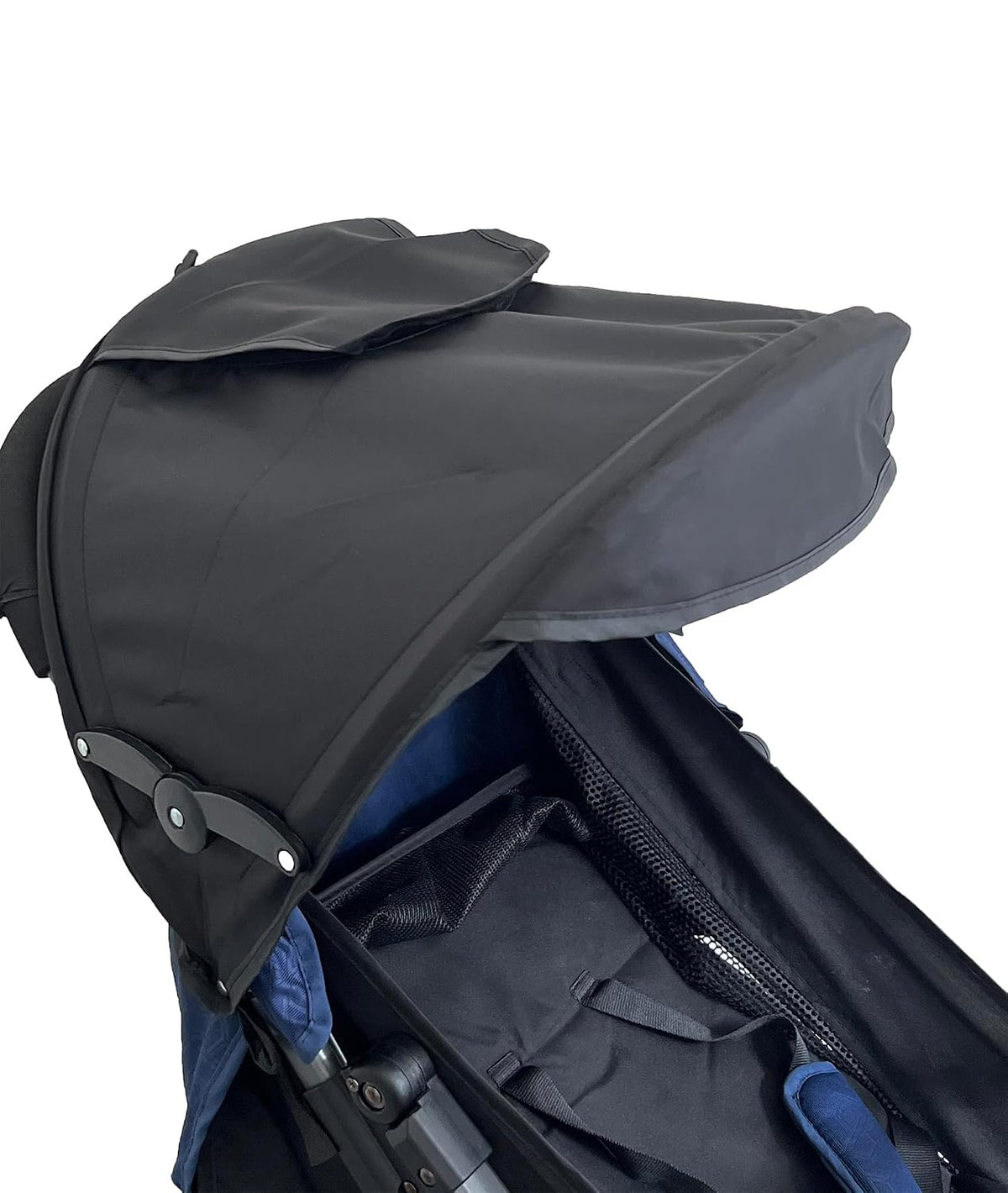 Universal Stroller Sun Shade Umbrella Stroller Canopy Pram Sunshade Retractable Stroller Replacement Parts Shade for Buggy Pushchair with Mesh Window Storage Pocket Adjustable