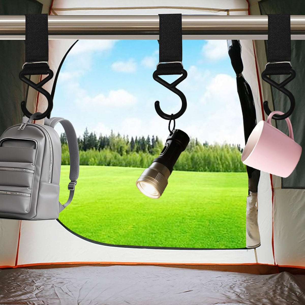 Stroller Hooks for Bags 12pcs Baby Stroller Clip and Hooks Mom Purse Shopping Wheelchair Tent Outdoor Camping Shopping Carabiner Clip