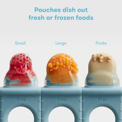 Baby Push Pop Feeder, Baby Fruit Feeder, 3 Count, Blue, 3 Count, Blue