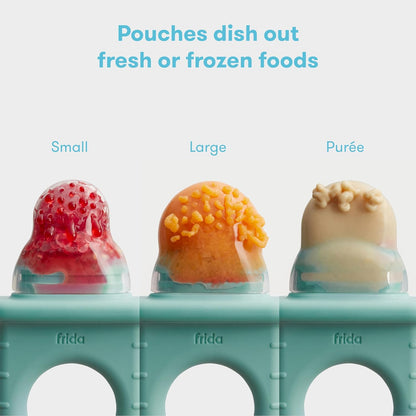 Baby Push Pop Feeder, Baby Fruit Feeder, 3 Count, Blue, 3 Count, Blue