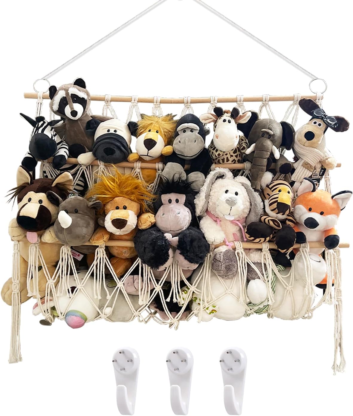 Stuffed Animal Net or Hammock Large Corner Wall Hanging for Storage Toys