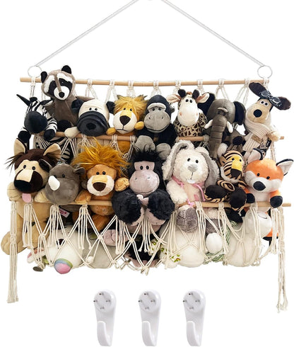 Stuffed Animal Net or Hammock Large Corner Wall Hanging for Storage Toys