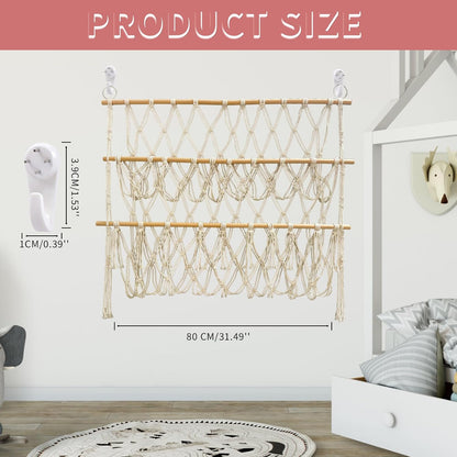 Stuffed Animal Net or Hammock Large Corner Wall Hanging for Storage Toys