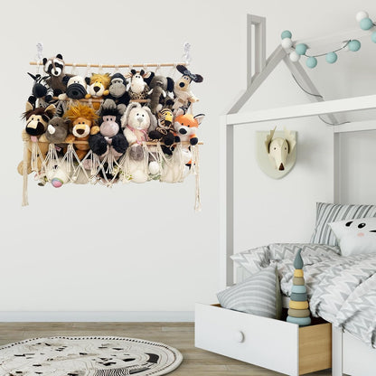Stuffed Animal Net or Hammock Large Corner Wall Hanging for Storage Toys