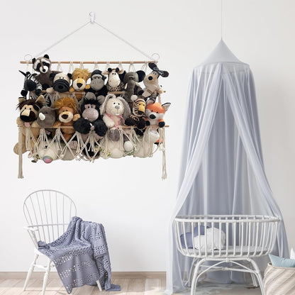 Stuffed Animal Net or Hammock Large Corner Wall Hanging for Storage Toys