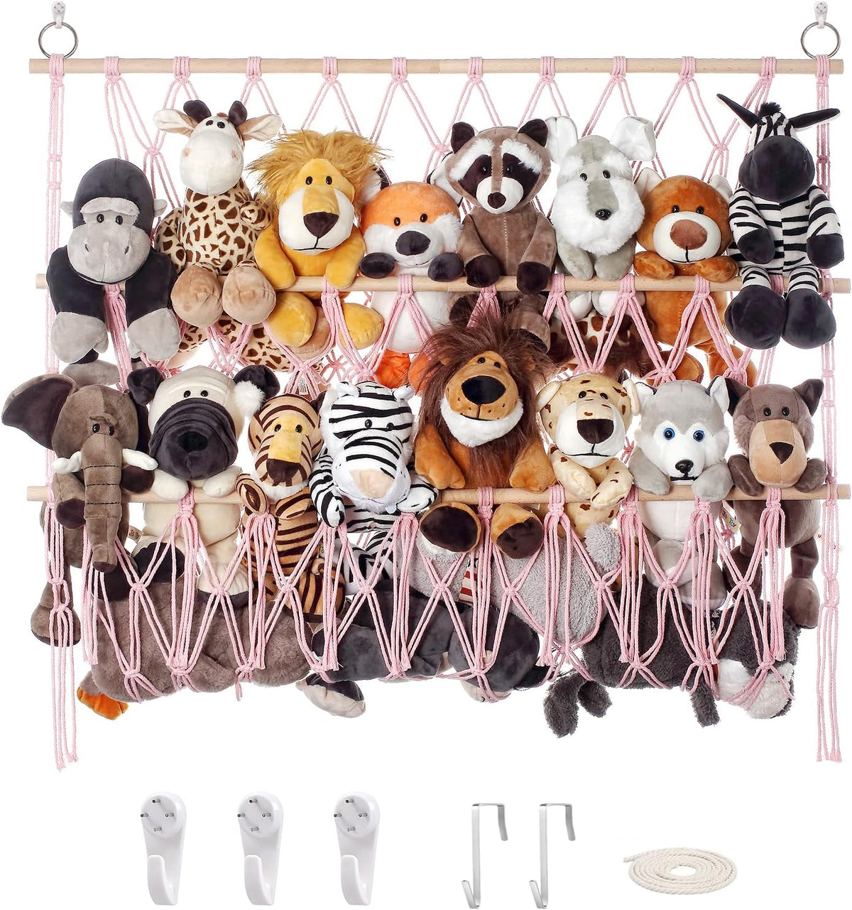 Stuffed Animal Net or Hammock Large Corner Wall Hanging for Storage Toys
