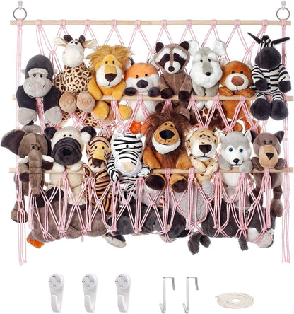 Stuffed Animal Net or Hammock Large Corner Wall Hanging for Storage Toys