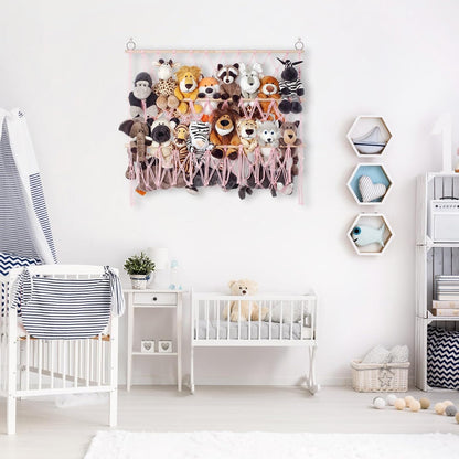 Stuffed Animal Net or Hammock Large Corner Wall Hanging for Storage Toys