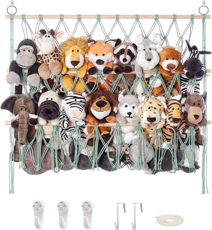 Stuffed Animal Net or Hammock Large Corner Wall Hanging for Storage Toys